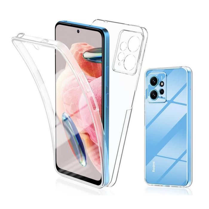 Coque 360° Transparente Anti-choc Pour Redmi 12C, Sans Points, En Gel Silicone