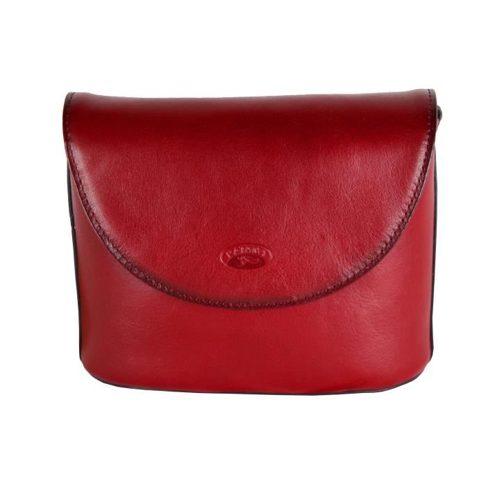 KATANA petit sac à main en cuir réf 1803 rouge (3 couleurs