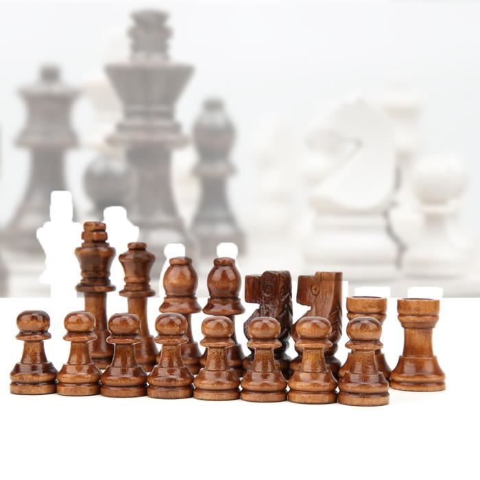 Jeu d'échec en bois grand modèle - Boutique Ping City