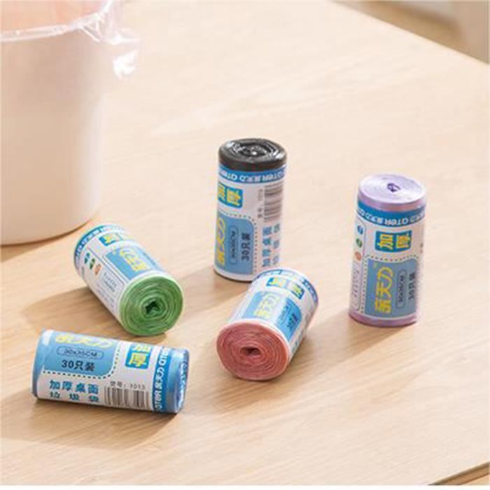 Lot De 4 Rouleaux De 200 Petits Sacs Poubelles Solides, Noirs Non