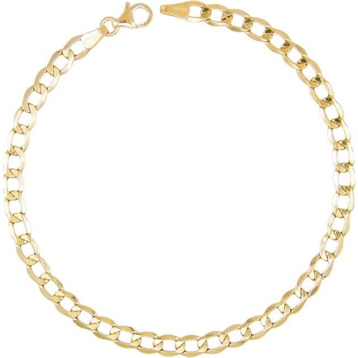 Bracelet Homme Or Jaune Véritable - Maille Gourmette - LATELIER DAZUR - 21cm - 4.5mm - 2.40 grammes Bracelet Homme Or Jaune Véritable - Maille Gourmette - LATELIER DAZUR - 21cm - 4.5mm - 2.40 grammes