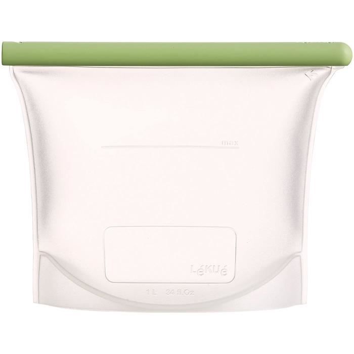 LEKUE Sac réutilisable en silicone - 1 L