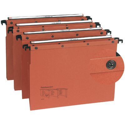 Elba Ultimate Carte Kraft Lot de 25 Dossiers Suspendus pour Armoire A4 Fond en V Bleu