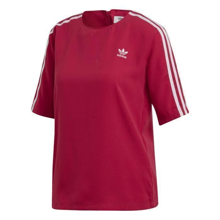 T-shirt femme adidas 3 Stripes Rose - Achat / Vente t-shirt 