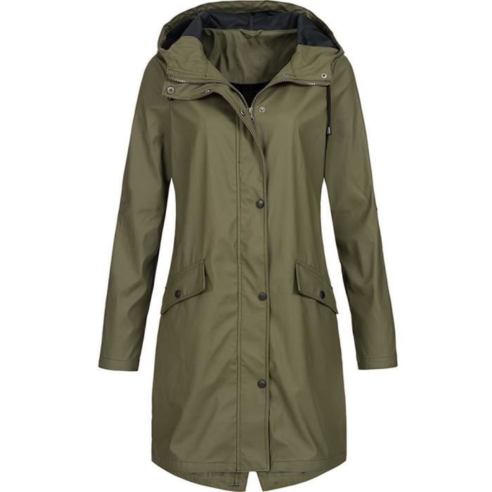 Imperméable long femme avec capuche clearance