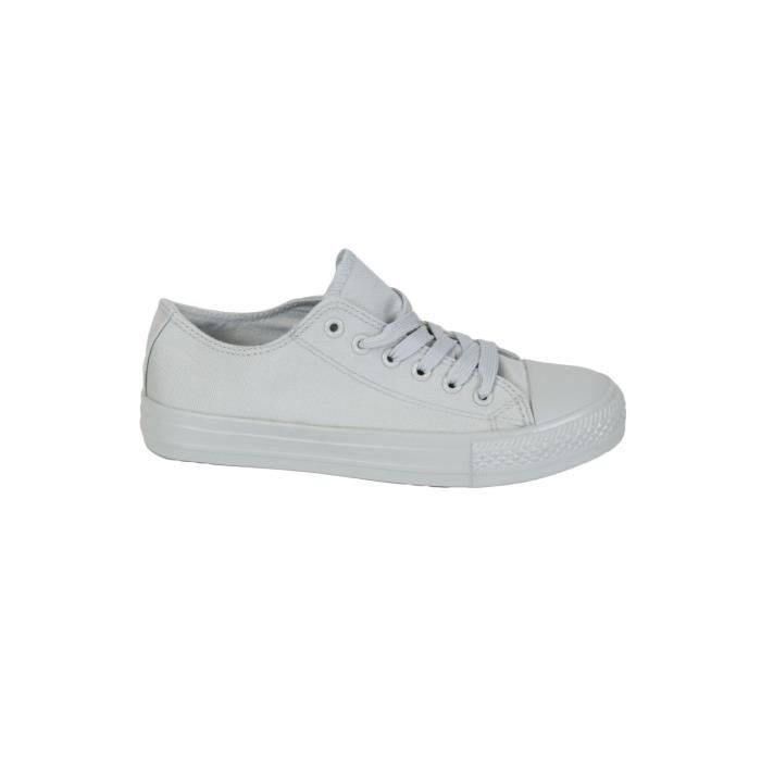basket basse toile femme