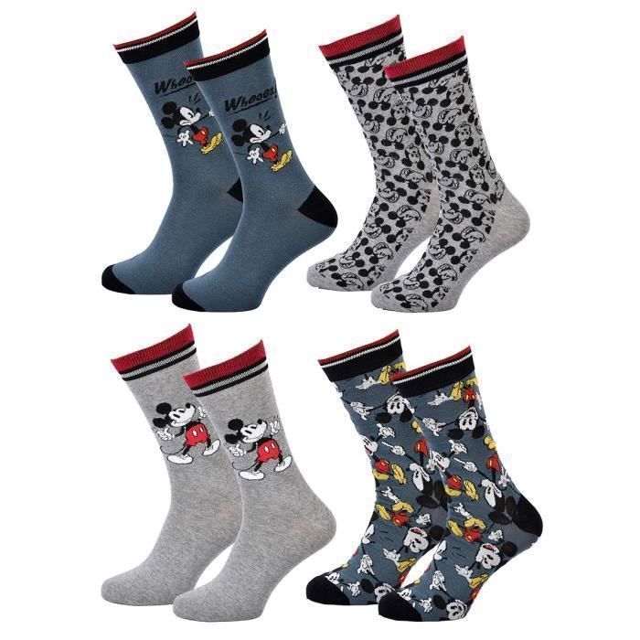 Pack De Chaussettes Homme MICKEY MOUSE - Taille 39/42 EU - Coton - Neuf Avec étiquettes - Modèle 4143
