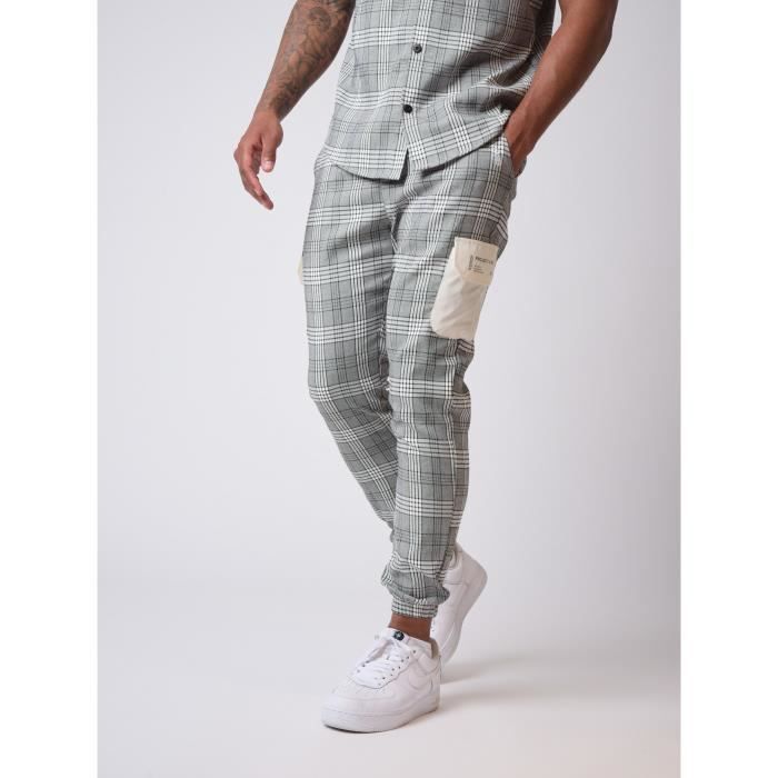 Pantalon a carreaux PROJECT X PARIS Homme Slim Noir Noir Cdiscount Pret a Porter