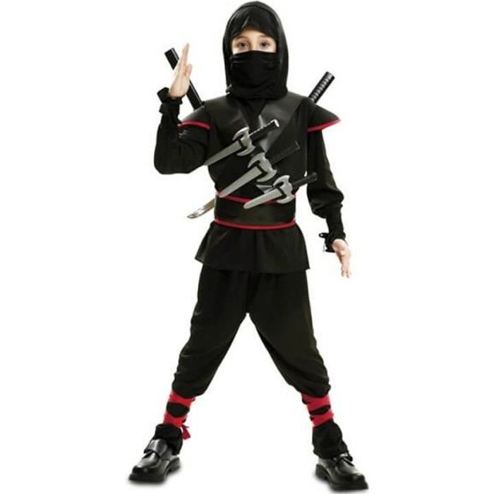 Déguisement Ninja Noir et Or pour enfant