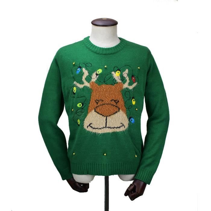 Pull de best sale noel avec lumiere