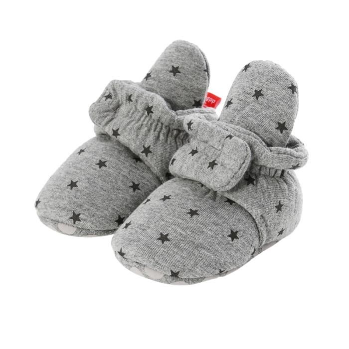 Chaussons Bébé En Velours Corail - Bottines Chaudes Antidérapantes Pour Nouveau-né (0-18 Mois) - Taille 11 à 13 Cm