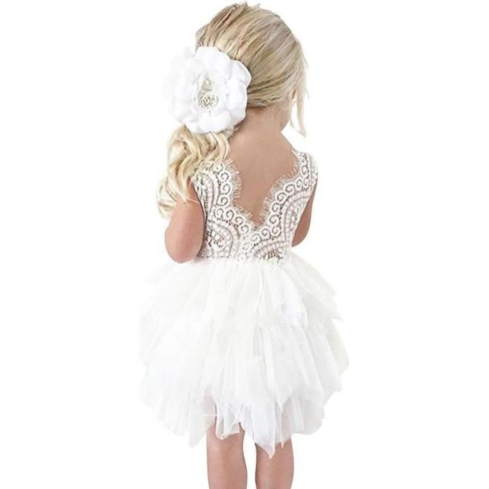 Robe ceremonie dentelle blanche fille 2 ans - Cdiscount