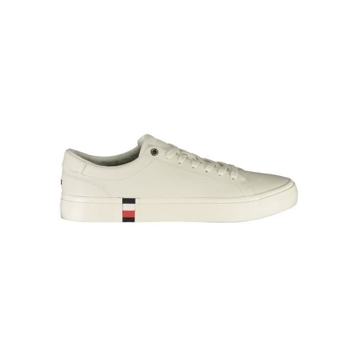 Tommy Hilfiger TOMMY HILFIGER Baskets Sneakers Homme Blanc Textile SF13915