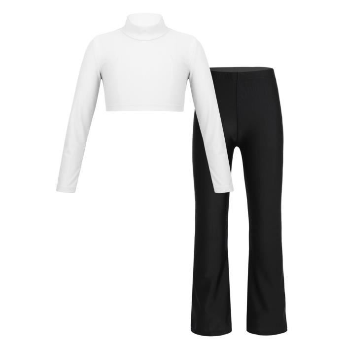 Tenue Danse Fille RUNQHUI - Ensemble Asymétrique Jazz Latine 3-16 Ans