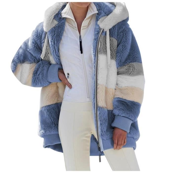 Veste polaire peluche femme deals
