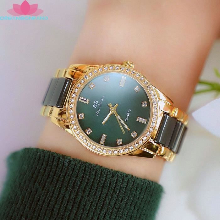 Montre femme verte shop
