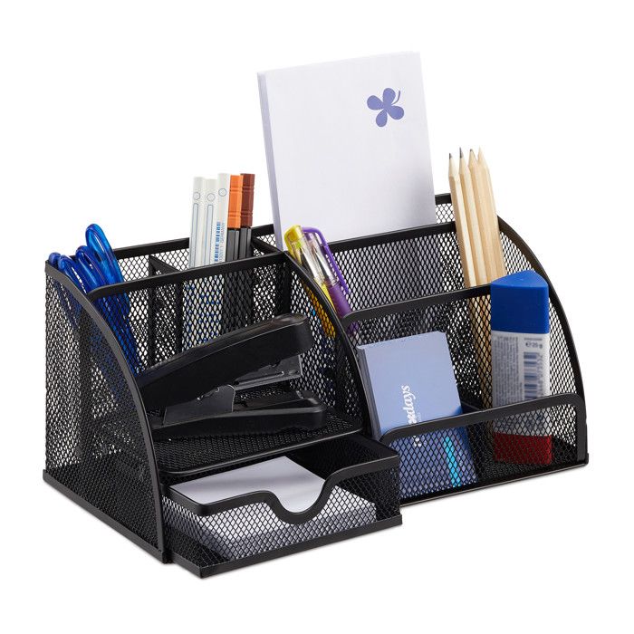 /Ø 15 cm 4 compartiments acrylique rond transparent 15 x 15 x 15,5 cm Relaxdays 10026565/_1033 Organiseur de pinceaux Porte-stylos Range-couverts