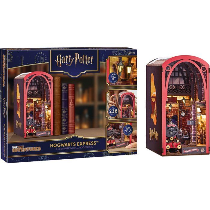 Book Nook - Kit DIY à construire Maquette 3D Serre Livre - REVELL - Tiny Adventures - Harry Potter - Le Poudlard Express - LED