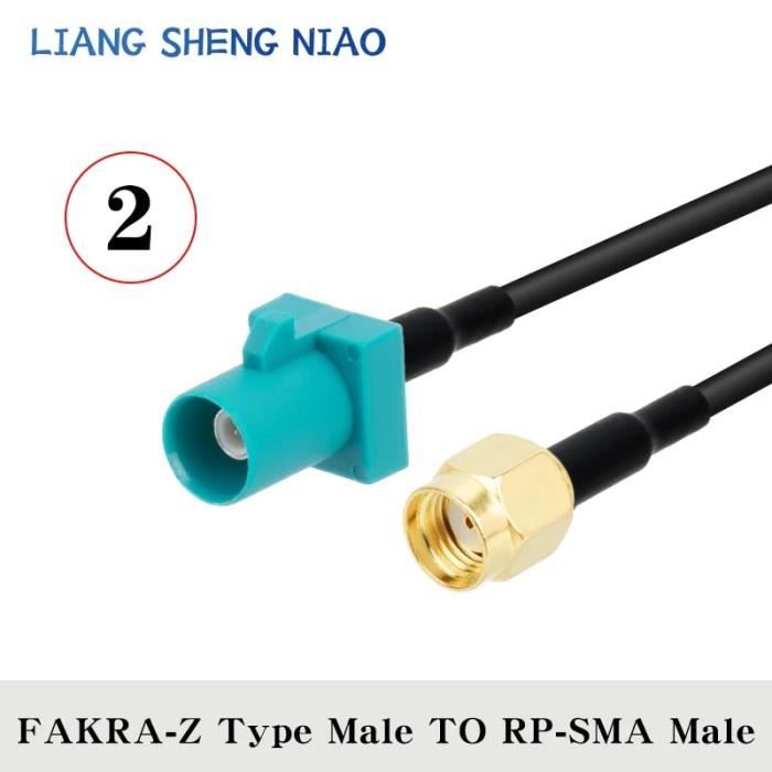 Adaptateur SMA Femelle Vers Fakra Z Mâle – 2 Pièces, 50 Ohm, 0-3 GHz – Pour Câbles Antenne Radio, GPS, Voiture, Connexions RF - 3