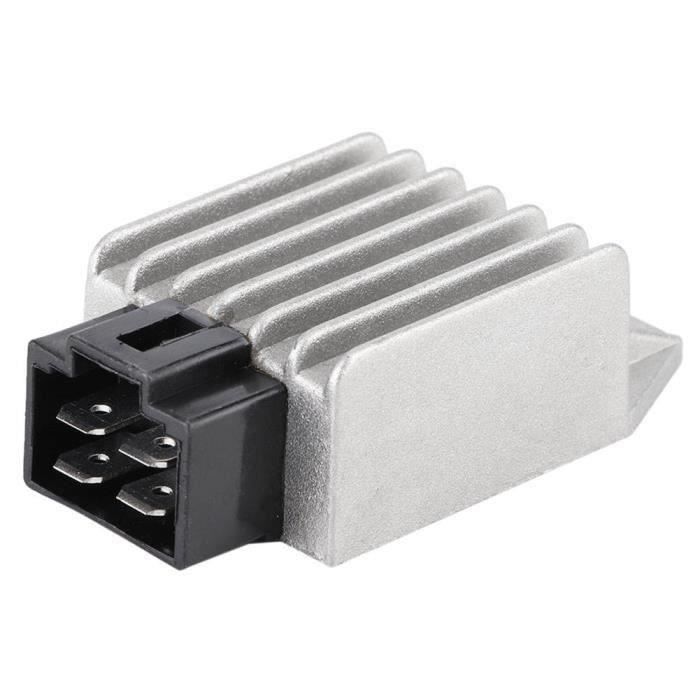 Régulateur De Tension Redresseur Moto 12V | Compatible ATV 50-125cc | En Alliage D'Aluminium Noir