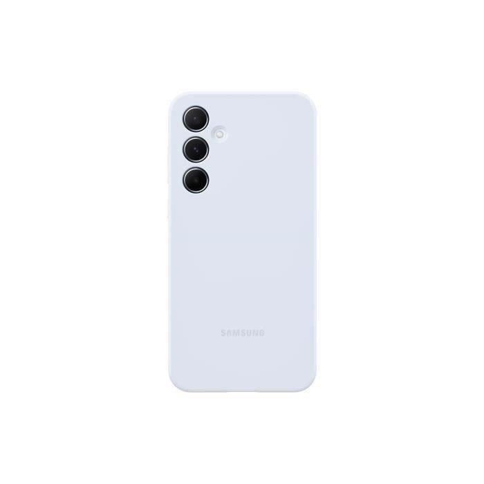 Samsung Coque Silicone Bleu Polaire Galaxy A55 5G Blanc - vue 5