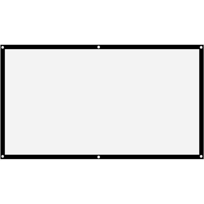 Écran De Projection Manuel - Toile 16:9, 40 Pouces, Fixation Mur/plafond, Intérieur/extérieur, Anti-plis