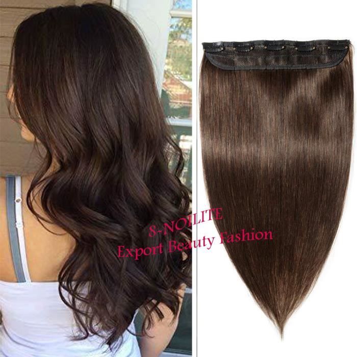 Monobande Extension Cheveux Naturel Extension A Clip Une Pièce 5 Clips