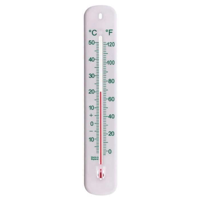 Thermomètre D'Extérieur Effet Bronze - 25,4 Cm, Double Échelle Celsius/Fahrenheit, Sans Pile
