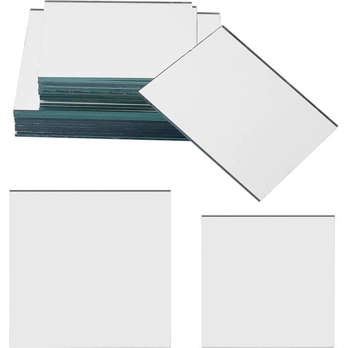 Lot De 50 Carreaux Miroir Cœur Adhésifs - Mosaïque Acrylique 50mm Pour Déco DIY Et Artisanat