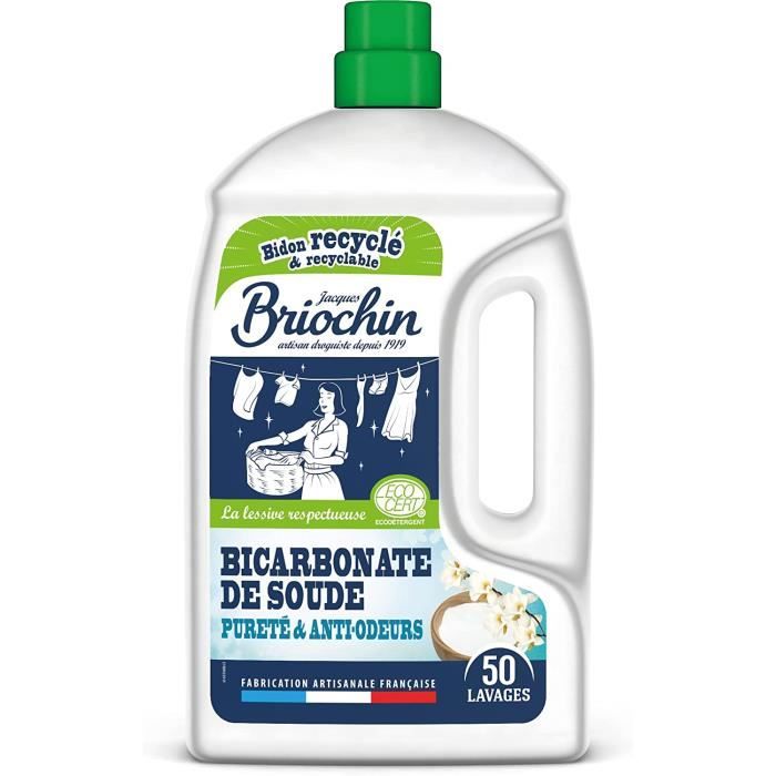Jacques Briochin Lessive au Bicarbonate de Soude Concentrée 50 Lavages ...