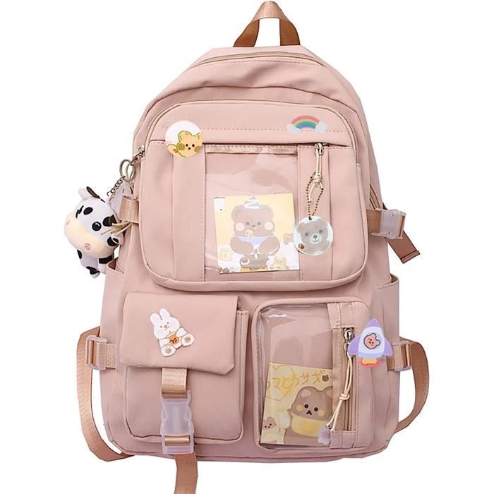 Sac école Fille Sac à Dos Kawaii YILCER - Avec Accessoires - Pour école Sac école Fille Sac à Dos Kawaii YILCER - Avec Accessoires - Pour école