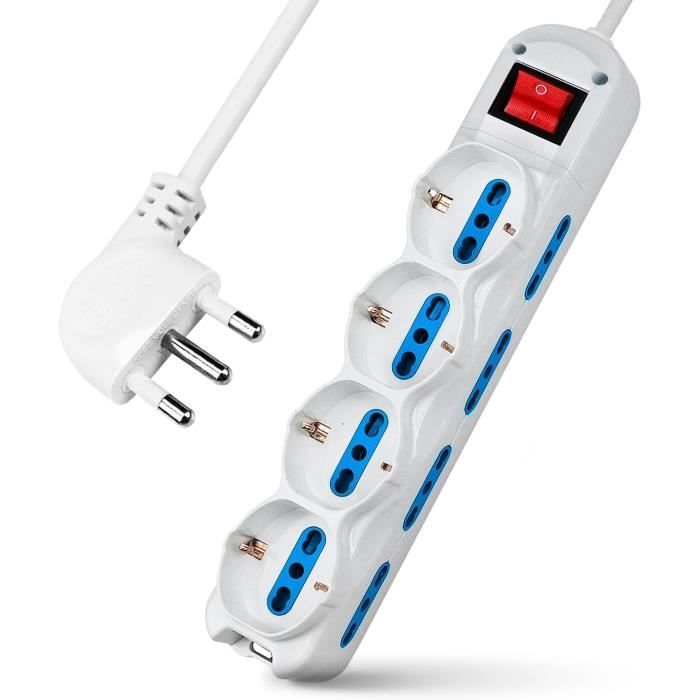 Multiprise de Bureau 6 Prises,Bloc Prise de Table avec USB C,Multiprise