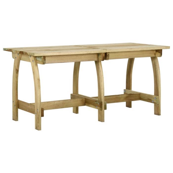 vidaXL Table de jardin Bois de Pin - vue 8