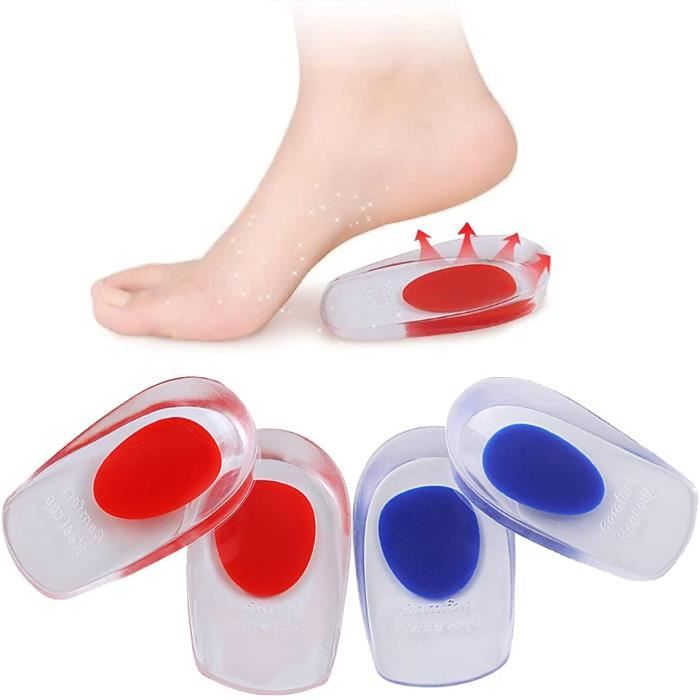 Lot de 2 paires de talonnettes en gel pour les douleurs au talon