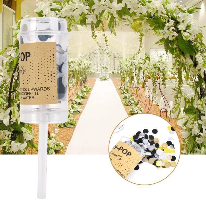 16 Canons à Confettis Biodégradables Multicolores – Lanceur Confettis Étincelants Mariage, Anniversaire, Diplôme – 2-3m