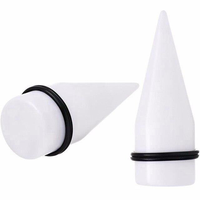 COOEAR Double Flared Ear Jauges Boucles D'oreilles En Acier Inoxydable Tunnels Bouchons Noirs Oreilles Expander Snake Carrying Piercing 8mm à 25mm