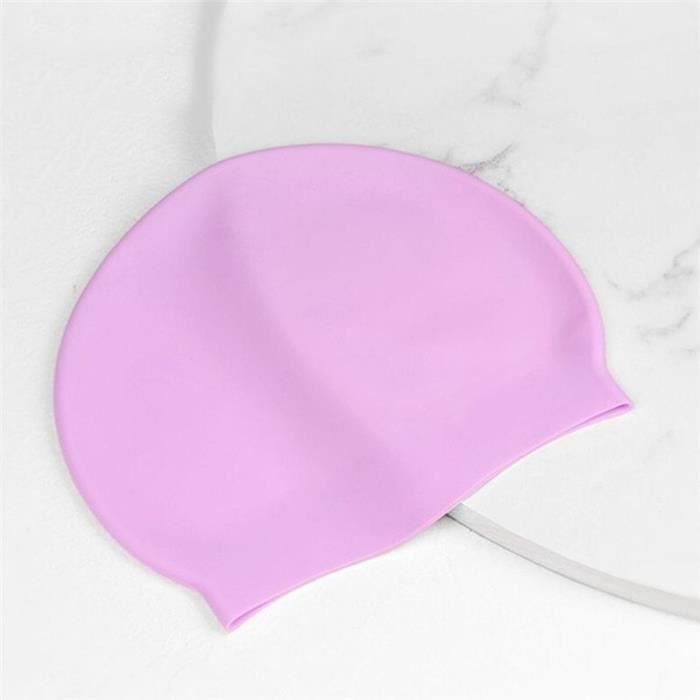 Lot De 2 Bonnets De Bain Légers PU - Bleu Et Rose - Confortables, Antidérapants - Pour Femmes, Hommes, Enfants - Natation Piscine