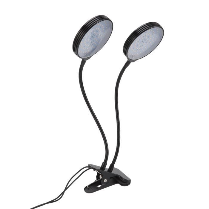 Garpsen Plant Light, 3 têtes rouge - bleu chaud blanc plein spectre intérieur Plant Grow Light, 60 LED LED Seed Start Grow light avec auto on/off 6/12 / 16h minuterie, 5 niveaux