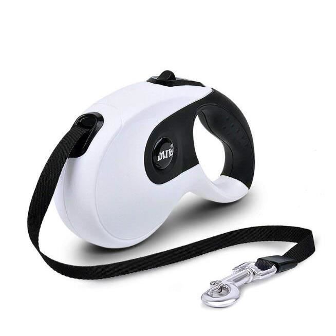 Laisse Rétractable Pour Chien De 5 M, Laisse Rétractable Pour Chien Avec Lumière, Noire