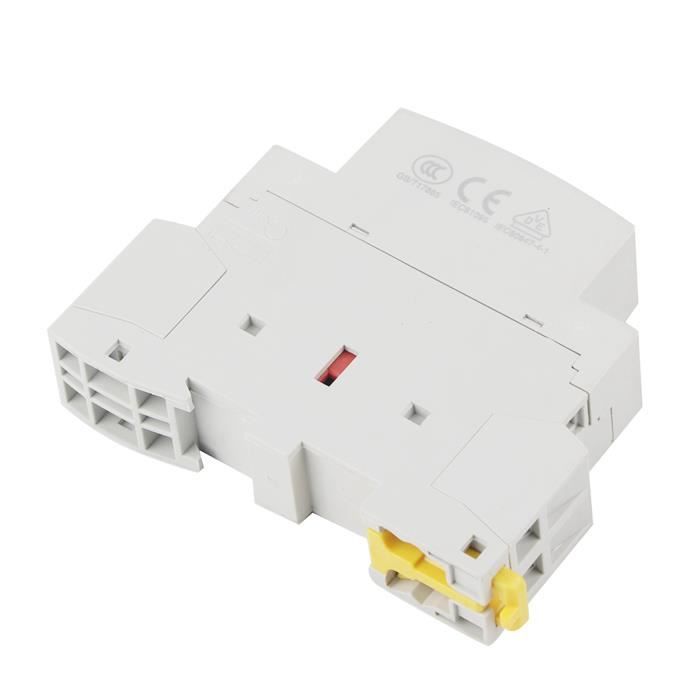 Contacteur 2P 20A Pour Tableau électrique Domestique - Tension 24V Ou 230V, Montage Rail DIN