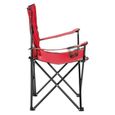 Fauteuil de camping pliable, chaise de camping- Rouge-1