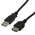 MCL Câble pour transfert de données - 1 m USB - Rallonge - Noir-1