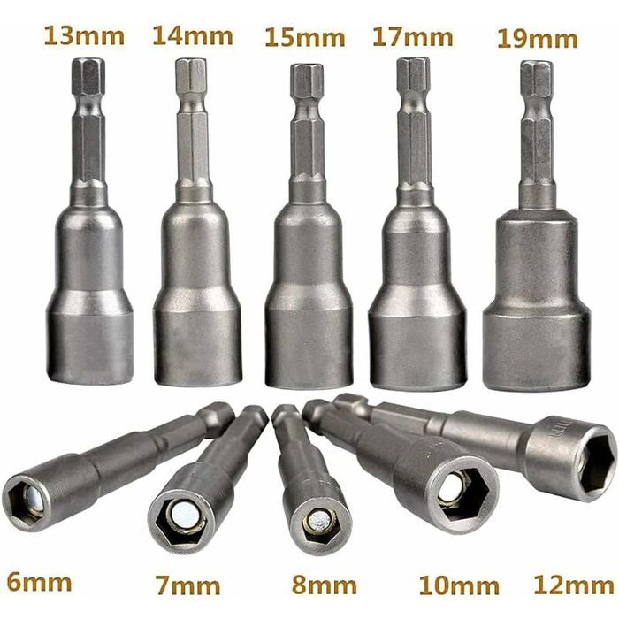 Lot De 6 Adaptateurs De Douille - Jeu De Réducteurs Et Élargisseurs 1/4