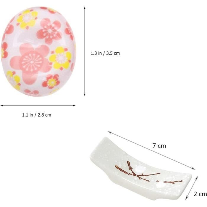 Lot De 8 Porte-Baguettes En Céramique Panda - Support Cuillère Fourchette Style Japonais Pour Décoration Table