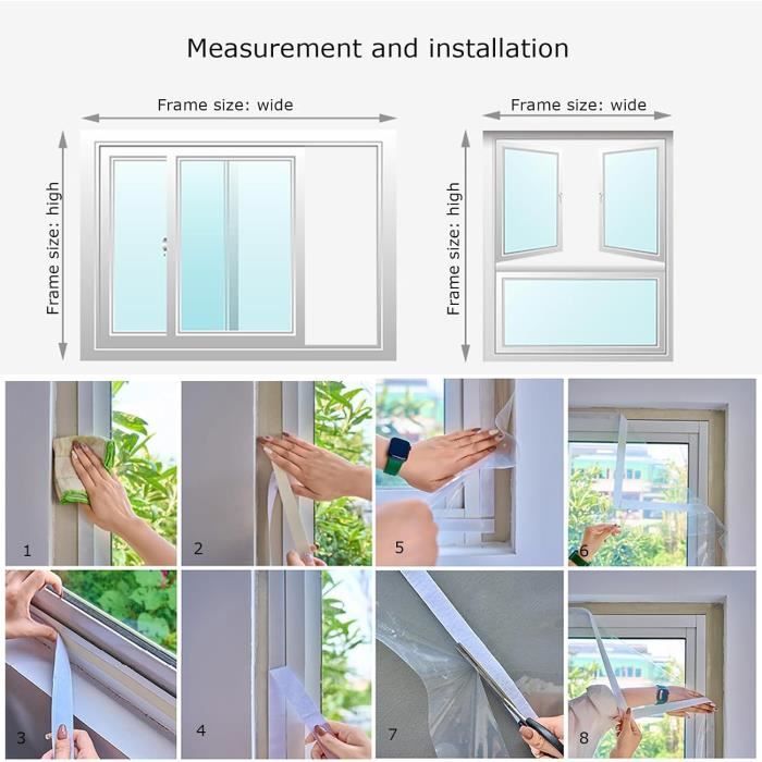 Kit De Film D'Isolation De Fenêtre,Isolation Thermique Autocollant Kit ...