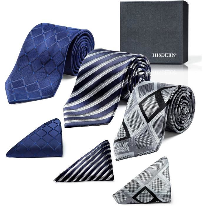 Lot De 3 Cravates Homme 100% Soie - Fabriquées En France - État Impeccable