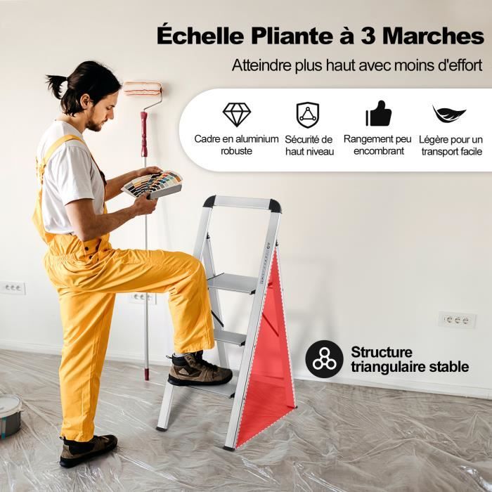 Escabeau pliant à 2 marches ultraléger