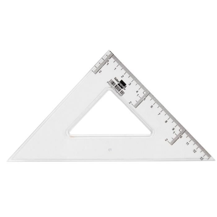 Équerre liderpapel 45 degrés biseautée dimension hypoténuse 20cm ...