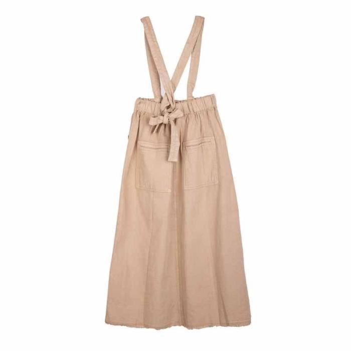 Jupe avec bretelles beige Femme HAPPY Marron Cdiscount Pret a Porter