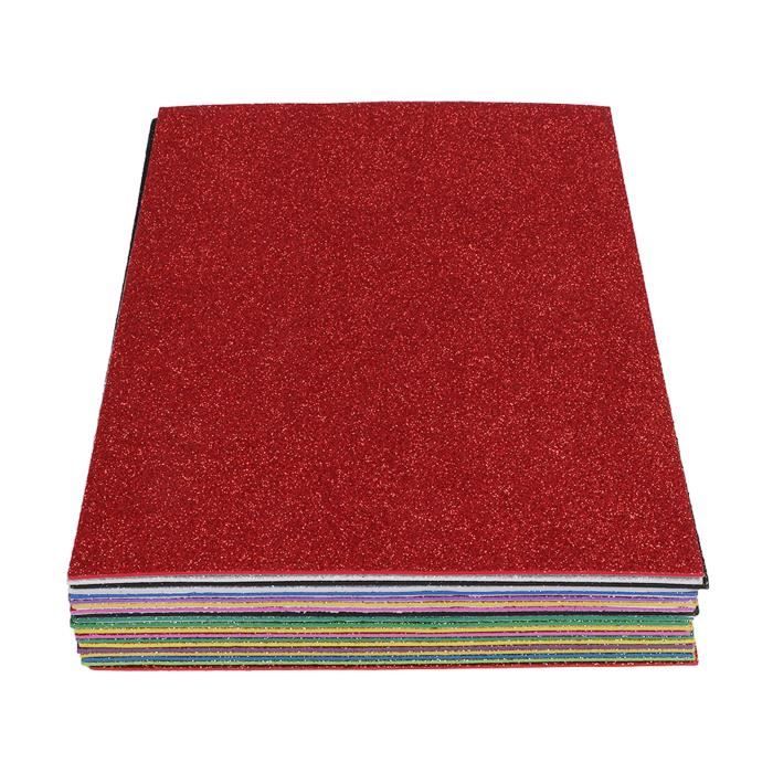 FHE- Feuilles De Mousse Pailletées A4 - 20 Feuilles De Mousse Adhésive